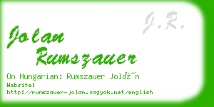 jolan rumszauer business card